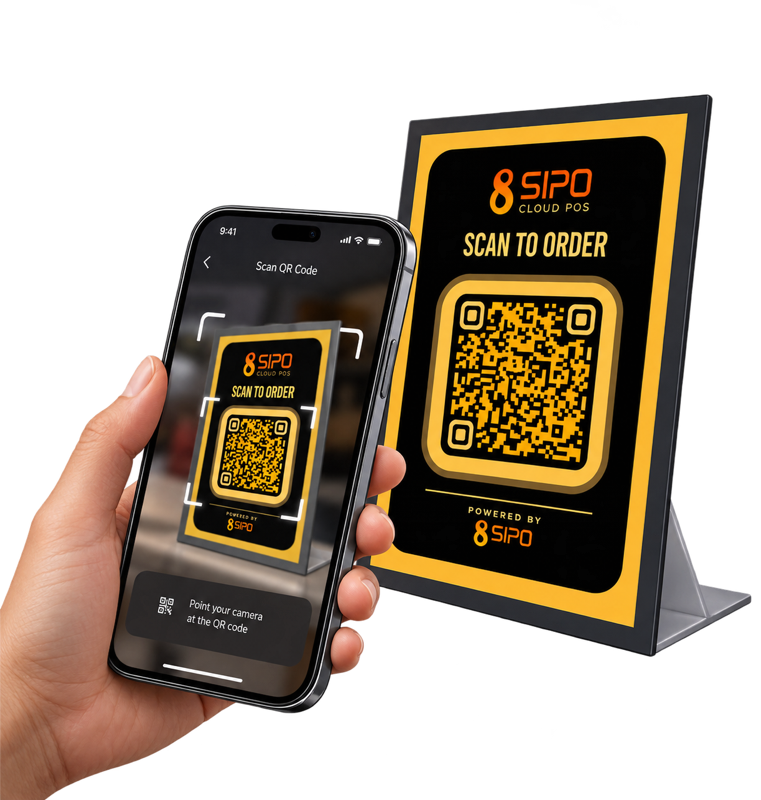 QR code table ordering with Sipo Cloud POS