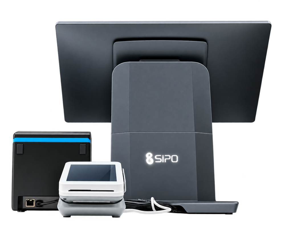 Sipo Cloud POS terminal with card reader and receipt printer